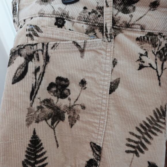 Anthropologie Pilcro The Wanderer Low-Rise Pants Printed Corduroy Size 28 Casual - Picture 7 of 16